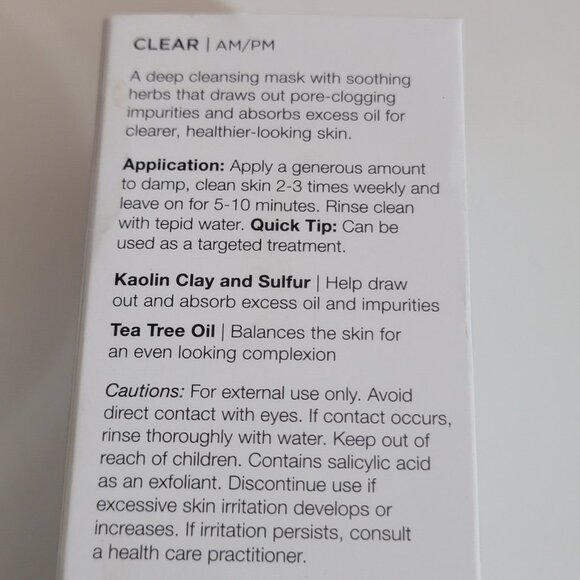 COSMEDIX Clear Deep Cleansing Mask - 2oz NIB Sealed - Picture 7 of 10